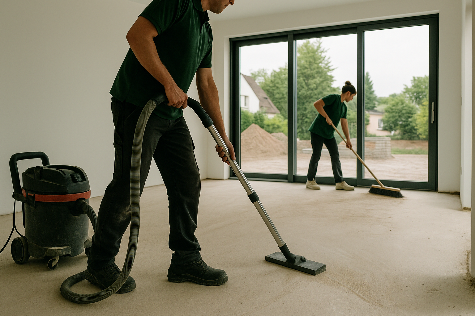 Bau- und Bauendreinigung auf der Baustelle